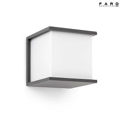 outdoor wall luminaire KUBICK E27 IP44, dark grey 