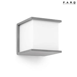 outdoor wall luminaire KUBICK E27 IP44, light grey 