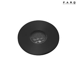 Outdoor LED Edelstahleinbauleuchte GRUND 3,7 cm, 2W, 3000K, IP67, schwarz, eloxiert