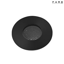 Outdoor LED Einbaudownlight GRUND 8 cm, 7W, 3000K, IP67, Edelstahl, schwarz, eloxiert