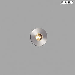 Outdoor LED Einbaudownlight GRUND 3,7 cm, 2W 2700K, IP67,  Edelstahl, satiniert