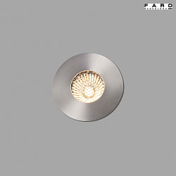 Outdoor LED Einbaudownlight GRUND 8 cm, 7W 2700K, IP67, Edelstahl, satiniert