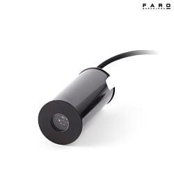 Outdoor LED Einbaudownlight GRUND 3,7 cm, 2W 2700K, IP67, schwarz, eloxiert