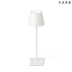 Lampada da tavolo TOC LED IP54, bianco opaco 