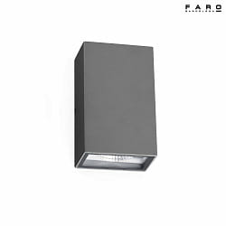 outdoor wall luminaire LING 2 flames LED IP54, dark grey 