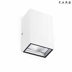 outdoor wall luminaire LING 2 flames LED IP54, white matt 