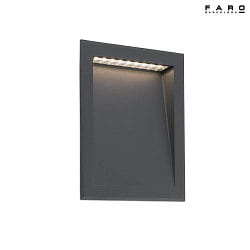 Apparecchio da incasso per esterni SOUN LED IP65, grigio scuro 