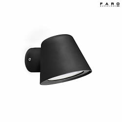 outdoor wall luminaire GINA GU10 IP44, black matt 