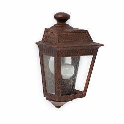 Lampada da parete ARGOT E27 IP44, marrone arruginito 