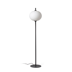 Lampadaire d'extrieur SAIGON OUT E27 IP44, gris fonc, blanc mat 