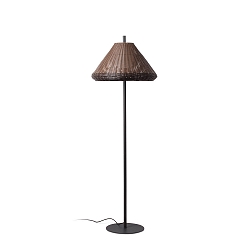 Lampadaire d'extrieur SAIGON E27 IP44, gris fonc 