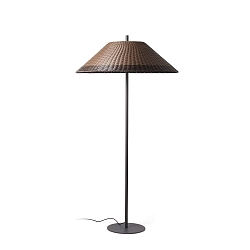 Lampadaire d'extrieur SAIGON E27 IP44, gris fonc 