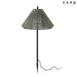 gorund spike luminaire SAIGON OUT E27 IP44, dark grey, olive green 
