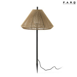 gorund spike luminaire SAIGON OUT E27 IP44, dark grey, ochre yellow 
