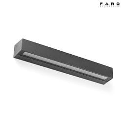 outdoor wall luminaire DORO 500 2 flames LED IP65, dark grey 