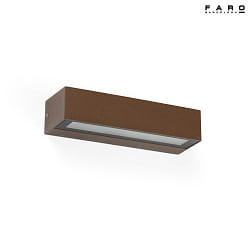outdoor wall luminaire LAKO LED IP65, rust brown 