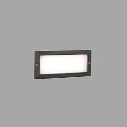 Eclairage d'extrieur encastr STRIPE LED IP54, gris fonc 