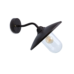 Lampada da parete WALLY E27 IP44, marrone arruginito 