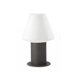 Lampada da esterno MISTU 310 E27 IP44, grigio scuro, opale 