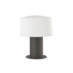 Lampada da esterno MUFFIN 259 E27 IP44, grigio scuro, opale 