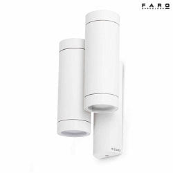 outdoor wall luminaire STEPS 4 flames GU10 IP44, white matt 