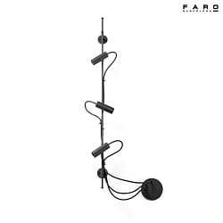outdoor wall luminaire CLAP 3 flames LED IP65, black 
