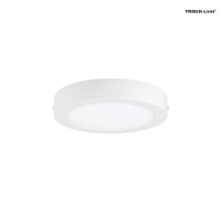 LED Downlight, round, 18W, 4000K, 1500lm, IP20, opal, white