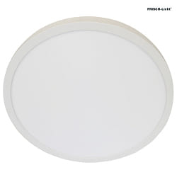 Plafoniera 60 piatto, rotondo IP20, bianco dimmerabile