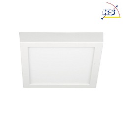 LED Aufbau-Downlight, IP20, quadratisch, opal, DALI dimmbar, wei, 60x60cm, 48W 3000K 3800lm