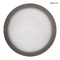 LED Auenwandleuchte 27cm, IP65, 8W, 4000K, 1000lm, rund, Abdeckung opal, anthrazit