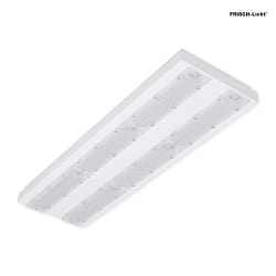 LED Aufbauleuchte, 40cm, 90, 78W, 4000K, 10400lm, CRI 80, ballwurfsicher, Linsenoptik, IP65, wei, DALI dimmbar