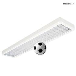 LED Aufbau-Rasterleuchte, 158cm, 87, 102W, 4000K, 12800lm, CRI 80, ballwurfsicher, IP20, wei, DALI dimmbar