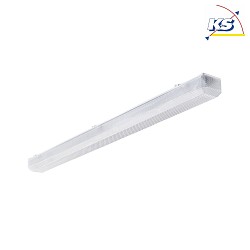 LED Damp-proof luminaire, prismatic, 54W, 4000K, 6900lm, IP50, white
