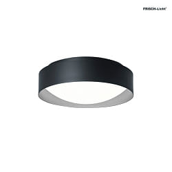 Lampada da parete e soffitto PREMIUM ARCHITEKTUR  30,8cm rotondo IP40, nero, grigio metallo dimmerabile