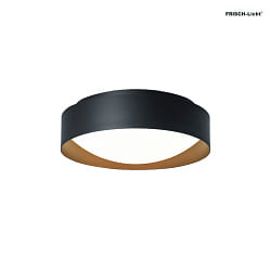 Lampada da parete e soffitto PREMIUM ARCHITEKTUR  30,8cm rotondo IP40, nero, marrone rame dimmerabile