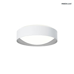 Lampada da parete e soffitto PREMIUM ARCHITEKTUR  30,8cm rotondo IP40, bianco, grigio metallo dimmerabile