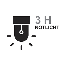 Notlichtsatz fr LED Wand-/Deckenleuchte, 3 Stunden, in der Leuchte verbaut
