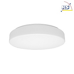 LED Wall / Ceiling luminaire, cylindrical, 7,5-15W, 3000K, 1500lm, IP40, silk matt, white