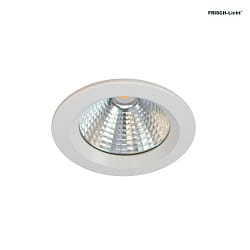 LED Einbau-Downlight, 14,5cm, rund, 24, 24W, 3100lm, IK07, IP44, dimmbar, wei/Glas klar, 3000K