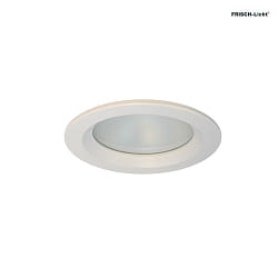 LED Einbau-Downlight, 14,5cm, rund, 50, 24W, 2900lm, IK07, IP44, dimmbar, wei/Glas satiniert, 4000K