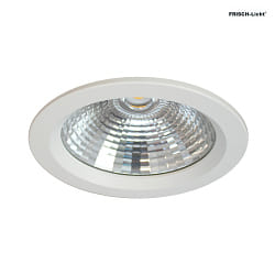 LED Einbau-Downlight, 19,6cm, rund, 30, 24W, 3100lm, IK07, IP44, dimmbar, wei/Glas klar, 3000K