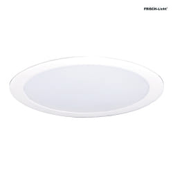 ceiling recessed luminaire 22,5 flat, round IP44, white dimmable