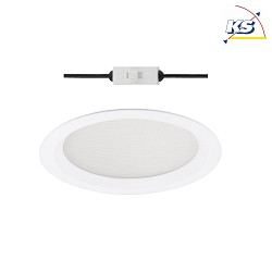 LED Recessed Downlight round, 30W, 2700K, 3200lm, IP44, UGR < 19, white