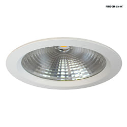 LED Einbau-Downlight, 24,2cm, rund, 70, 37W, 4800lm, IK07, IP44, dimmbar, wei/Glas klar, 3000K