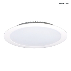 LED Einbau-Downlight, IP44 IK05, rund, sehr flach, opal, DALI dimmbar, wei,  60cm, 48W 3000K 4000lm