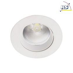 LED Einbau-Downlight, IP20, rund, Reflektor facettiert, 30 schwenkbar,  8.5cm, 7W 3000K 600lm 40, wei