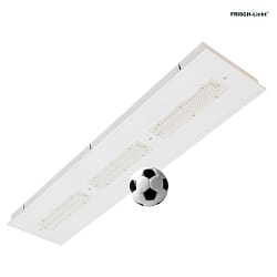 LED Einbauleuchte, 124,5cm, 90, 110W, 4000K, 14900lm, CRI 80, ballwurfsicher, Linsenoptik, IP40, wei, DALI dimmbar