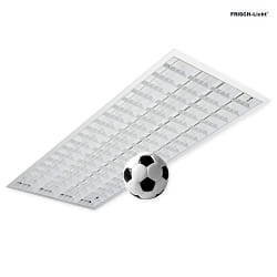 LED Einbau-Rasterleuchte, 154,5cm, 87, 102W, 4000K, 12800lm, CRI 80, ballwurfsicher, IP20, wei, schaltbar