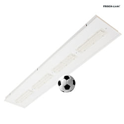 LED Einbauleuchte, 154,5cm, 90, 148W, 4000K, 19900lm, CRI 80, ballwurfsicher, Linsenoptik, IP40, wei, DALI dimmbar