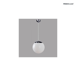 LED Ball Pendant luminaire glass, 22W, 3000K, 2600lm, IP40, DALI dimmable, chrome